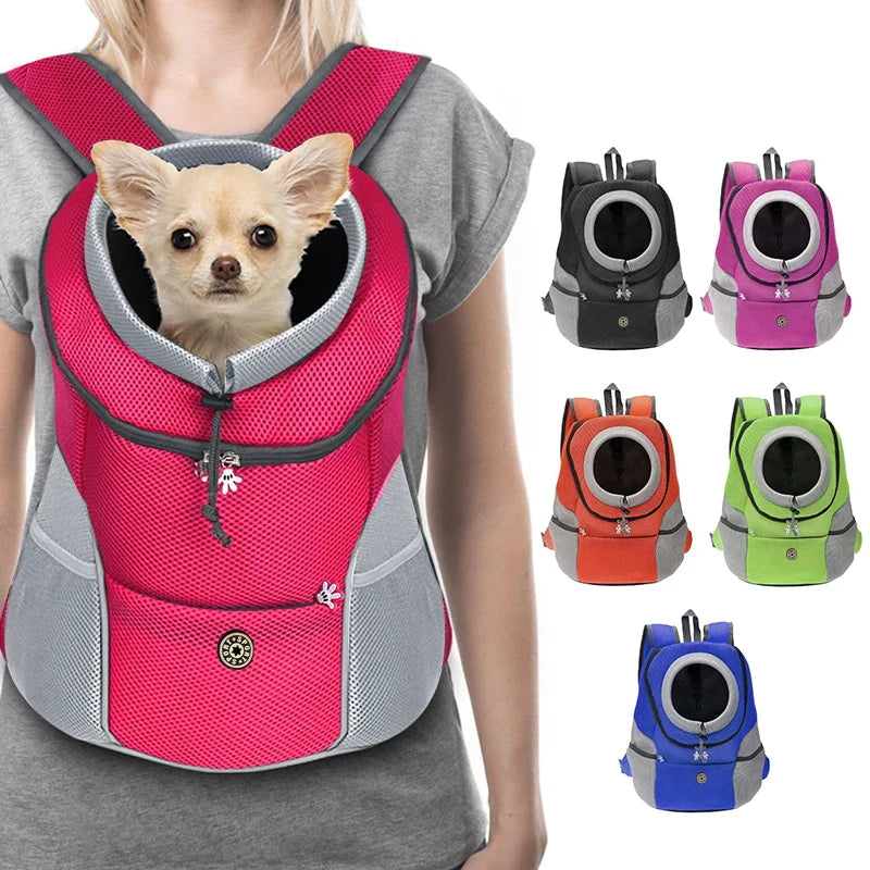 Double Shoulder Pet Carrier Backpack – Breathable Travel Dog Bag - WTN Essentials