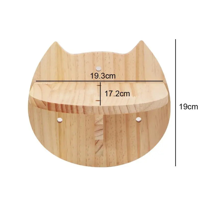 Wall Mounted Cat Shelves - Scratching Post & Climbing Platform Set