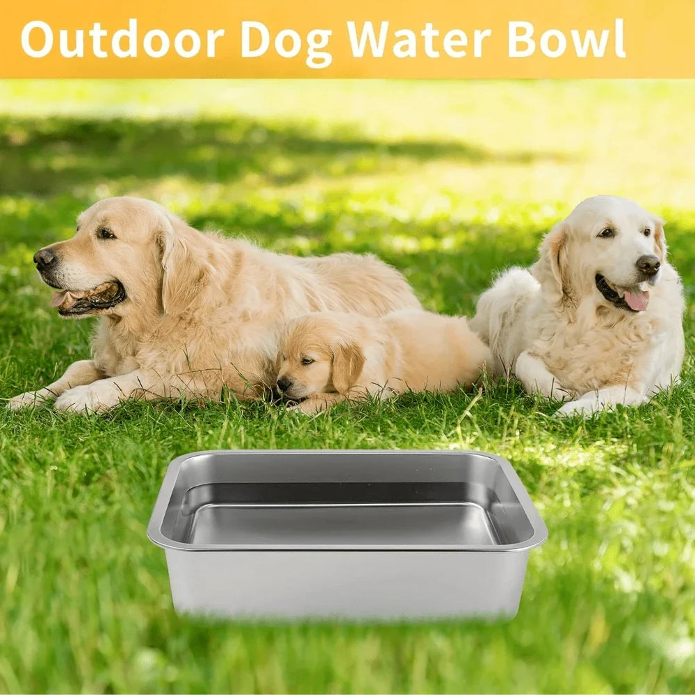 Heavy-Duty Stainless Steel Dog Bowl
