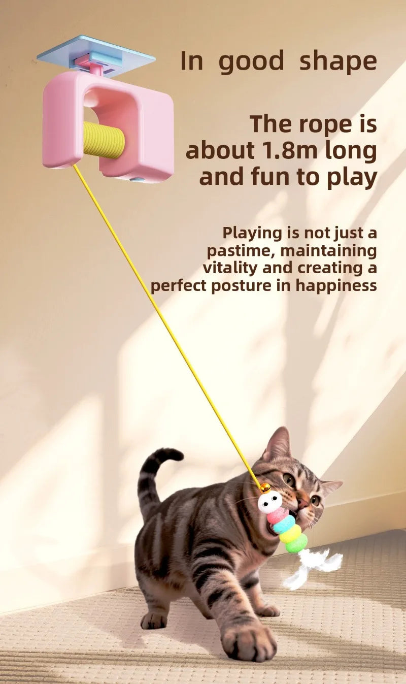 Interactive Hanging Cat Toy - Auto Caterpillar & Bird