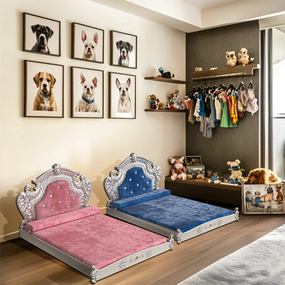 XXLarge Luxury Pet Bed - Headboard Design with Washable Dutch Velvet