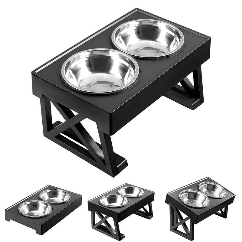 Adjustable Height Elevated Dog Bowls - Purrfect Pet Kingdom
