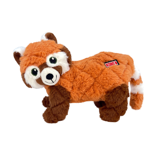 KONG Scampers Red Panda Medium Plush Dog Toy Durable Play - main product image
