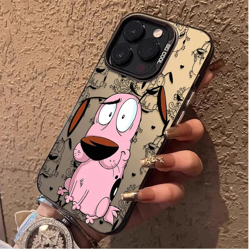 Courage Cowardly Dog Plating Case for Samsung Galaxy S24 S23