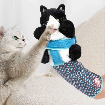 Interactive Cat Wrestling Puppet - Plush Animal Toy