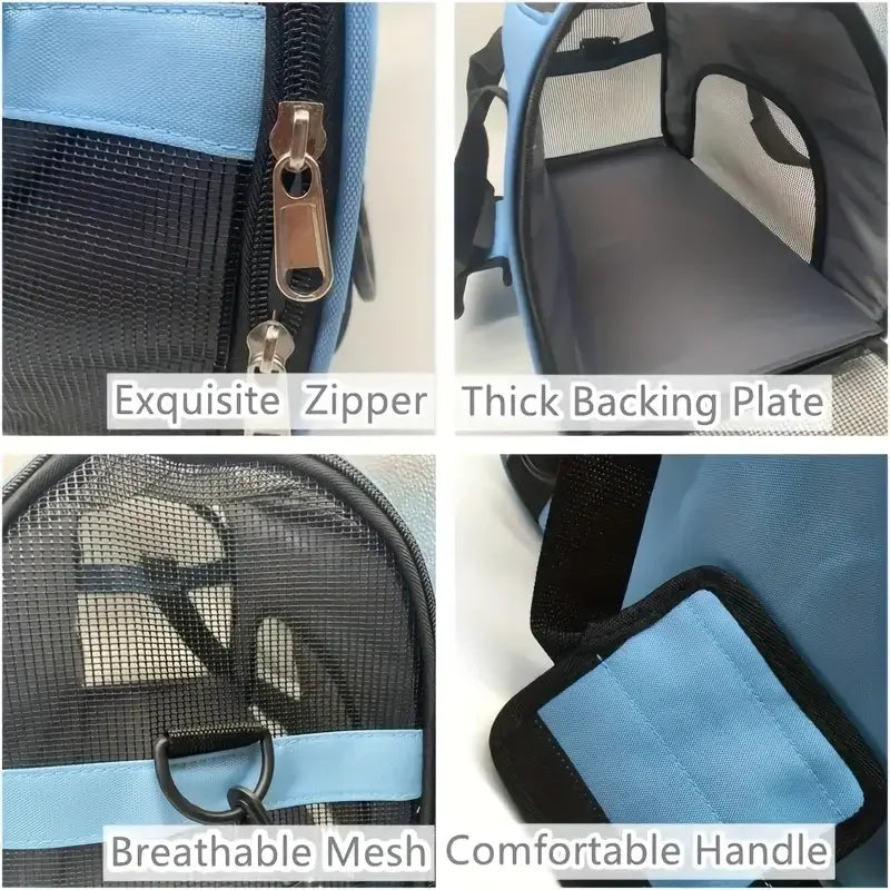 Portable Dog & Cat Travel Carrier – Breathable Mesh Pet Handbag - WTN Essentials