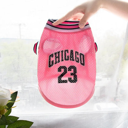 Mesh Breathable Dog Basketball Jersey - Summer Cooling Vest