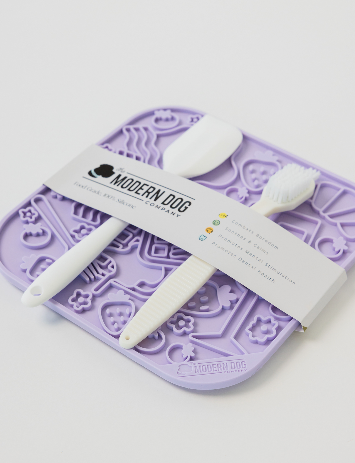 Dog Bed Lick Mat Munchn Brunchn Slow Feeder Enrichment Mat - close up product image for dog bed