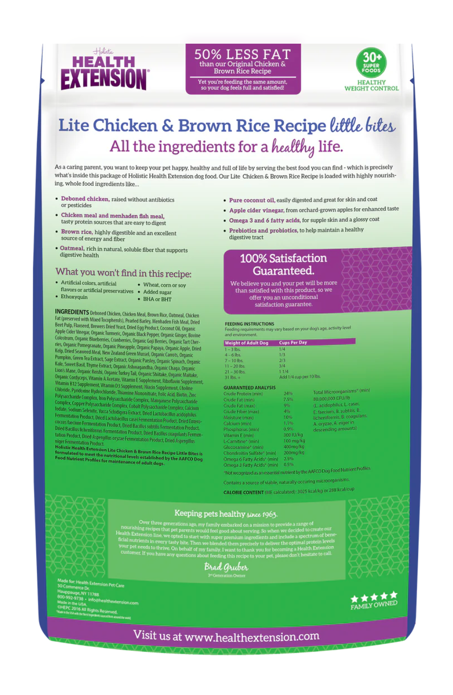 Health Extension All Life Stages Little Bites Lite Original Chicken and Brown Rice Dog Food - Health Extension Dry Dog Food - The Family Pet