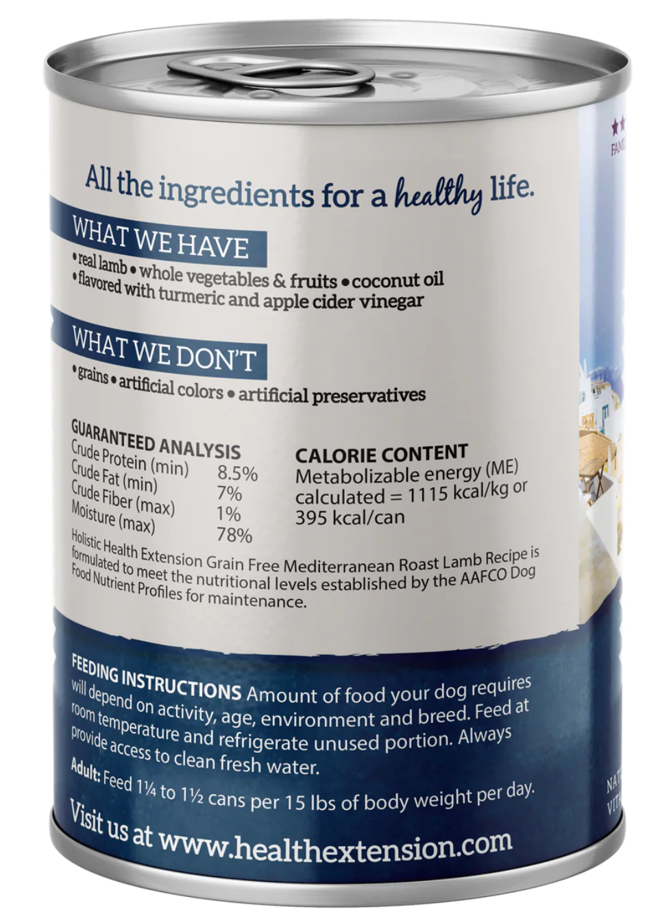 Grain Free Dog Food - Health Extension Mediterranean 12.5oz 🐑