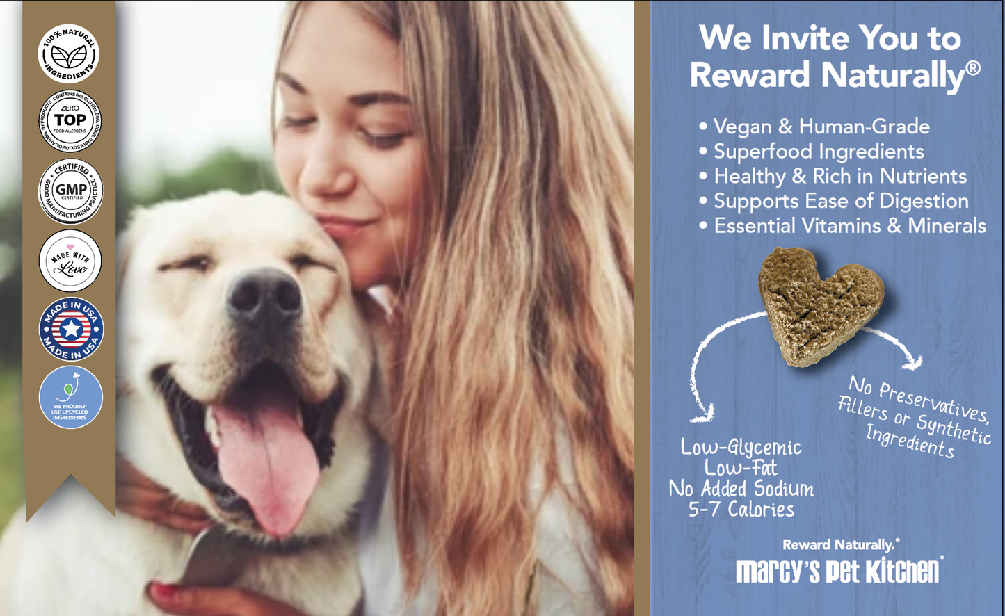 All-Natural Peanut Butter Dog Treats - Homemade-All Natural Dog Treats for Digestive Help - Gluten Free Healthy Human Grade Dog Biscuits for Sensitive Stomachs- USA Made - Purrfect Pet Kingdom
