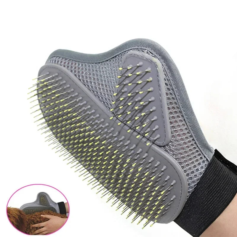 Pet Grooming Glove Hair Removal & Bathing 🧤