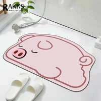 RAKKS Home Carpet Rug Simple Diatomite Shower Mat Quick Dry Bathroom Floor Mats Set Anti Slip Rugs Eco Home Essentials
