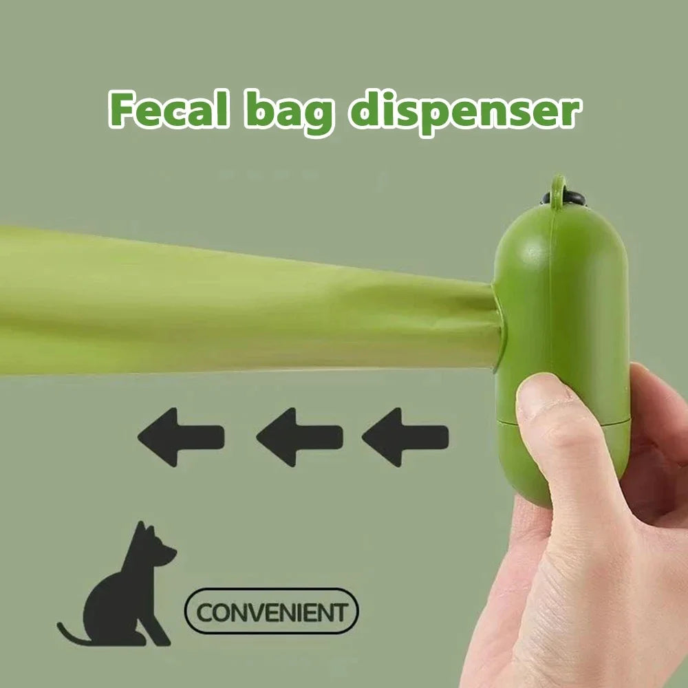 Biodegradable dog poop bags, large waste bag for dogs and cats, clean bag dispenser for outdoor home, pet supplies, 15 bags/roll - Purrfect Pet Kingdom