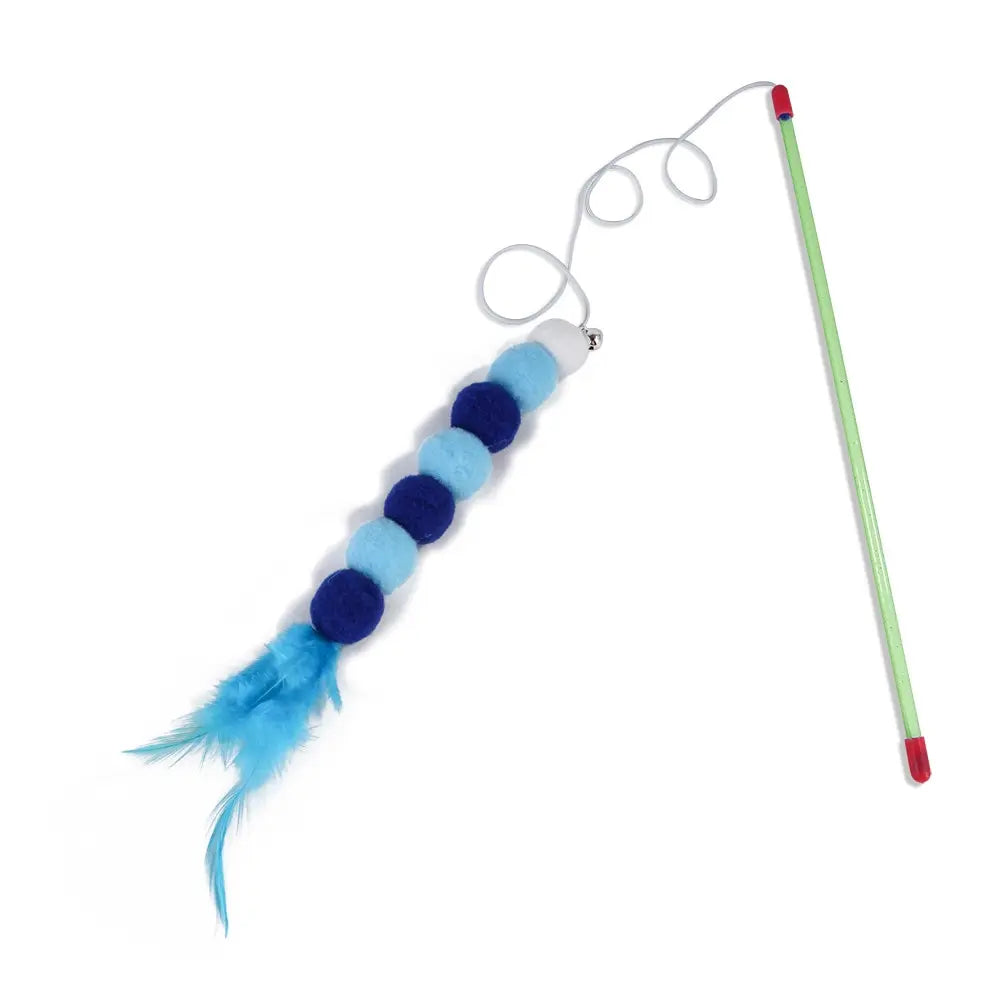 Elastic String Cat Teaser Wand with Faux Fur Bug - WTN Essentials
