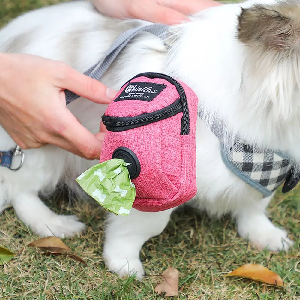 Portable Dog Treat Pouch – Training & Travel Bag with Poop Dispenser - WTN Essentials