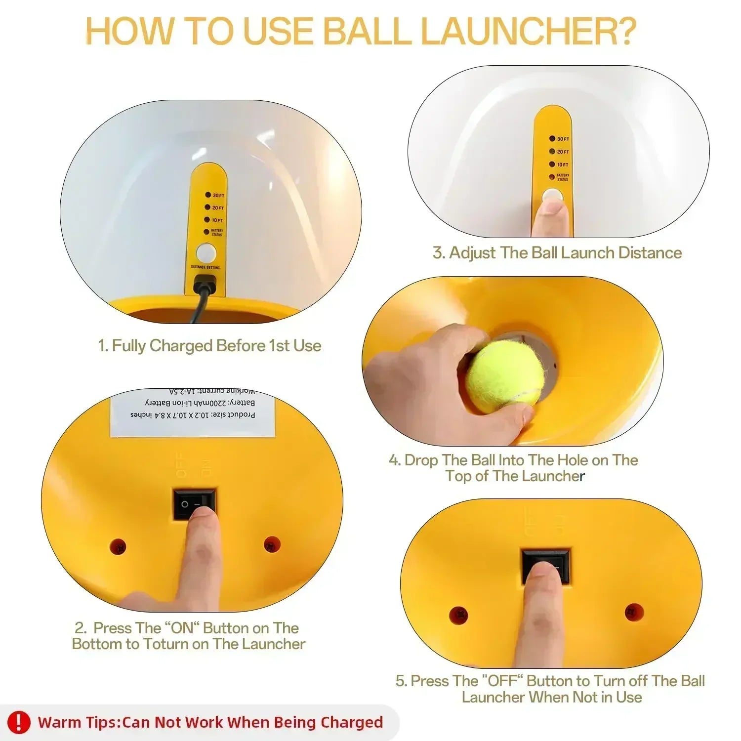 FetchMaster Pro: Auto Dog Ball Launcher - Pets - THRIXINE