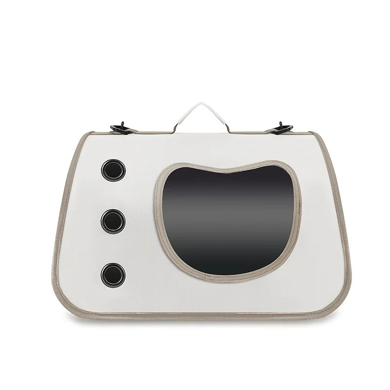 Portable Pet Carrier - Breathable Travel Comfort for Small Pets