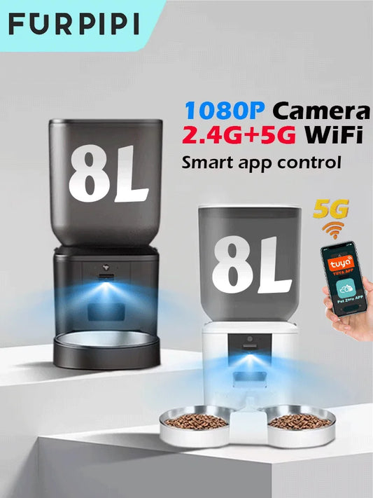 Furpipi 8L Smart Automatic Cat Feeders with 1080P HD Camera