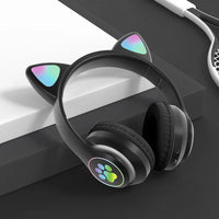 P47M Wireless Headphone Flash Light Cute Cat Bluetooth with