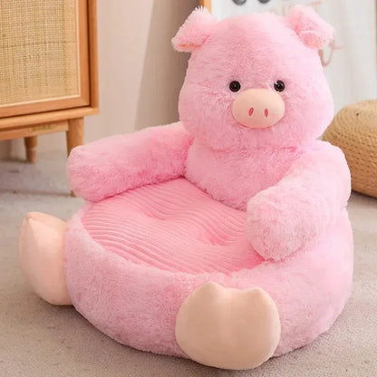 🐘 Adorable Animal-Shaped Plush Pet Bed - 7 Cute Characters for Ultimate Comfort