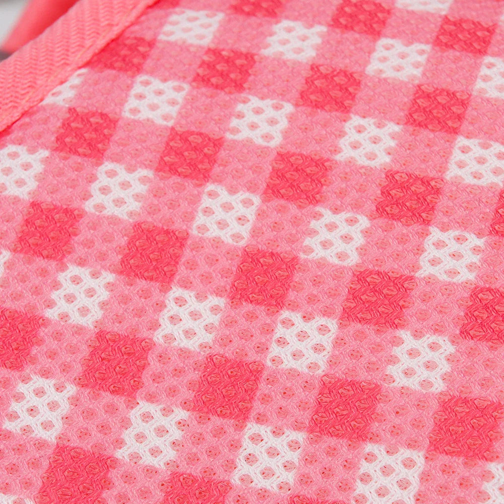 Checkered Dog Harness and Leash Set for Safe Pet Walking