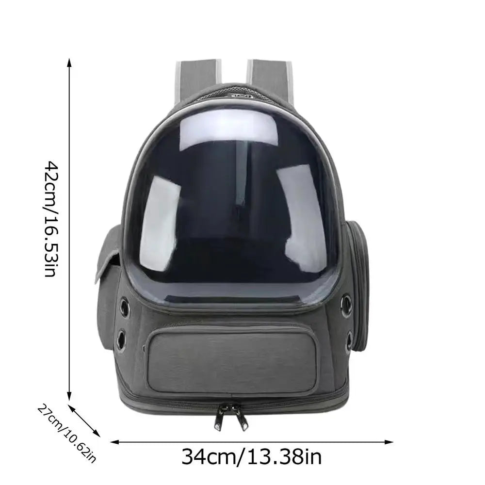 Cat Backpack Carrier Pet Bag Carrier Cat Travel Pouch Backpack Breathable Space Capsule Pet Carrier Cat Bag Pet Backpack For - Pet carrier - THRIXINE - GRAY - CHINA - 14:691;200007763:201336100