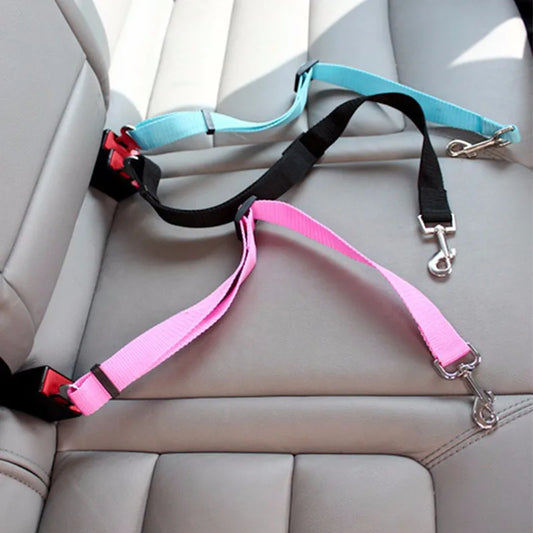 Pet Car Seat Belt Harness – Adjustable Safety Clip for Dogs & Cats - WTN Essentials