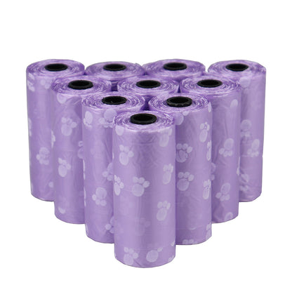 Pet Poop Bags Disposable Dog Perros Waste Bag Bulk Poop 5 Roll(75Pcs) Bags with Paw Prints Clean Pick Up Tools Pet Items - Purrfect Pet Kingdom