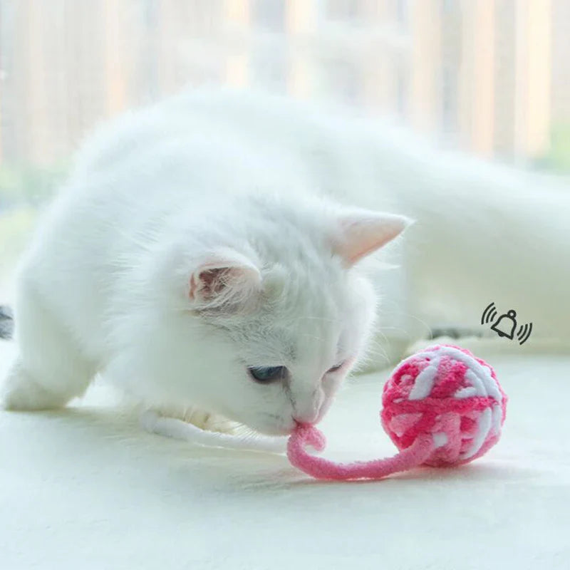 Colorful Yarn Ball Cat Toys with Bell - WTN Essentials