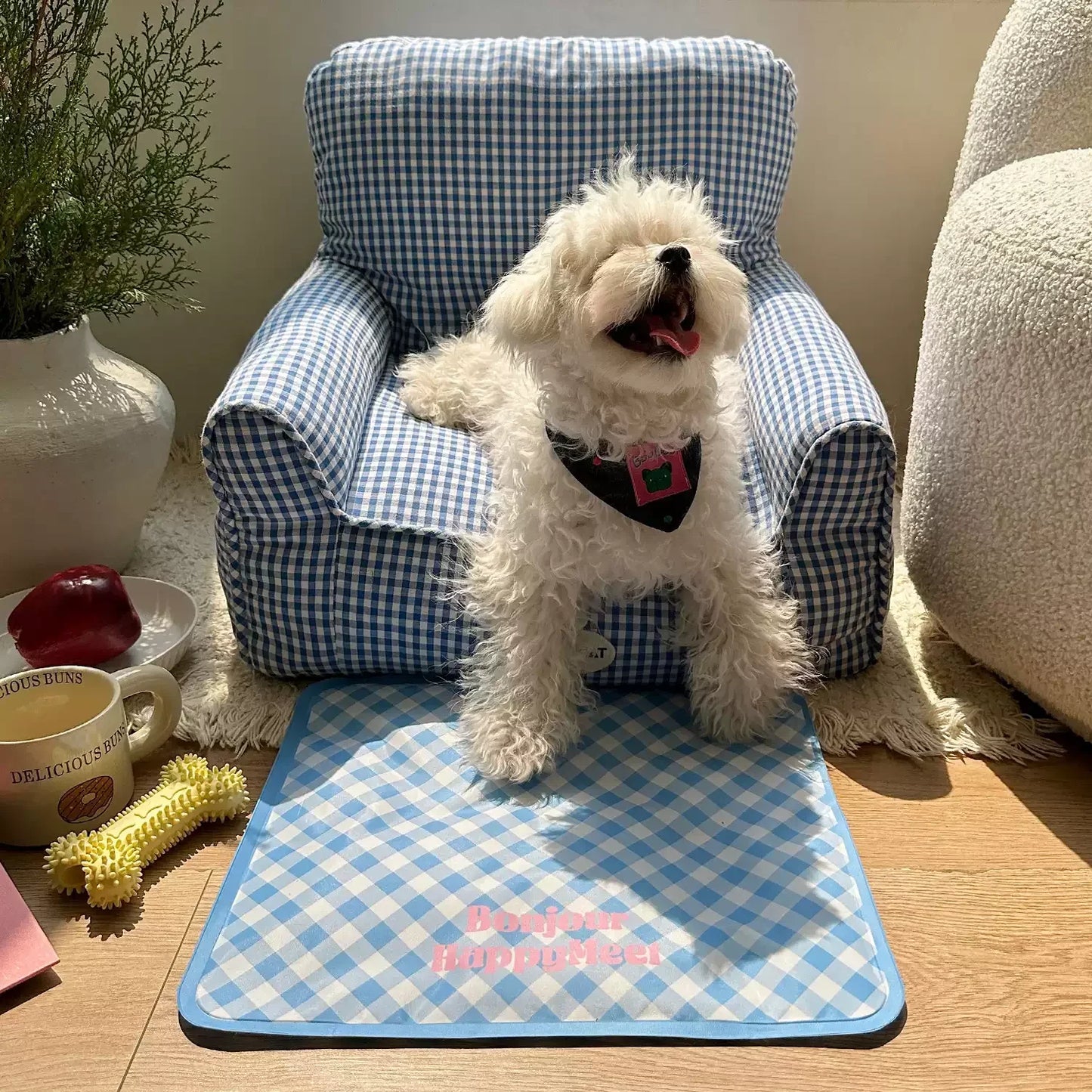 Checkered Removable Pet Sofa Bed - All-Season Cat & Dog House