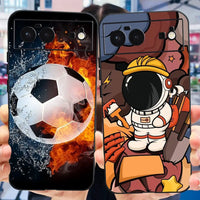 For Cover Google Pixel 6 Case Cute Cat Cartoon Bumper Back