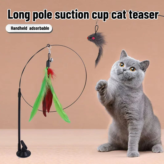 Realistic Bird Cat Toy - Interactive Feather Hunt