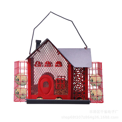 DecorBites™ Hanging Metal Bird Feeder House for Hummingbird & Wild Birds