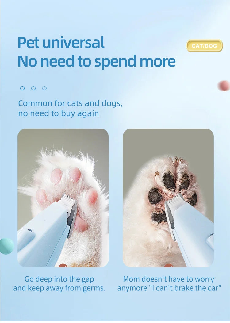 Electric Pet Paw Shaver – Quiet Grooming Trimmer for Cat & Dog Feet - WTN Essentials