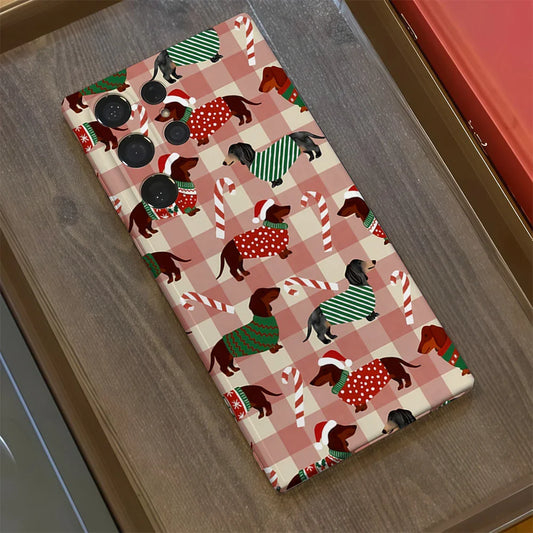 Christmas Dachshund Dog Phone Case for Samsung Galaxy S25