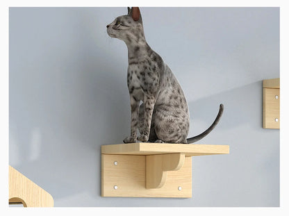 Cat Tower Wood Climbing Hammock Scratch Training 🐱