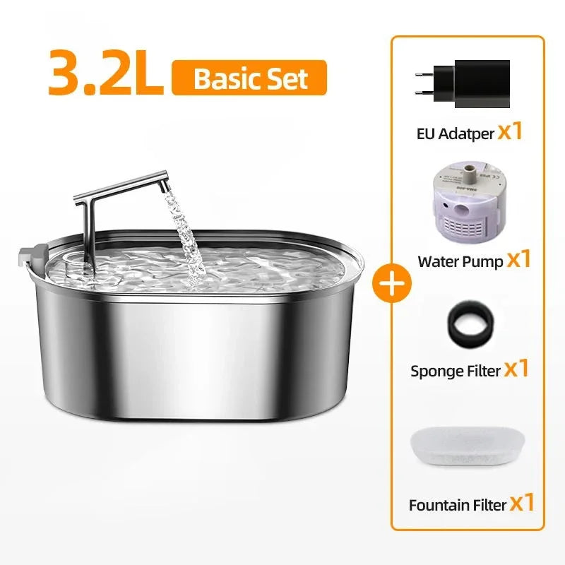 Cat Bed ROJECO Stainless Steel Water Fountain Automatic - gallery product image for cat bed