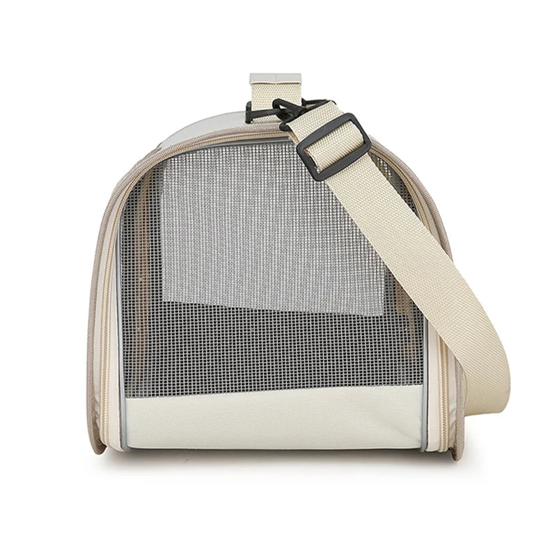 Portable Pet Carrier - Breathable Travel Comfort for Small Pets