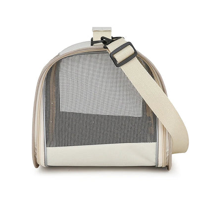 Portable Pet Carrier - Breathable Travel Comfort for Small Pets
