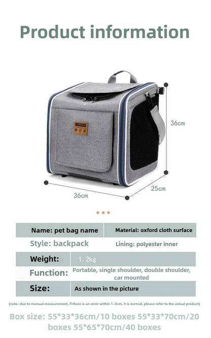 Nordic Pet Travel Backpack - Adventure Ready Carrier for Small Dogs & Cats