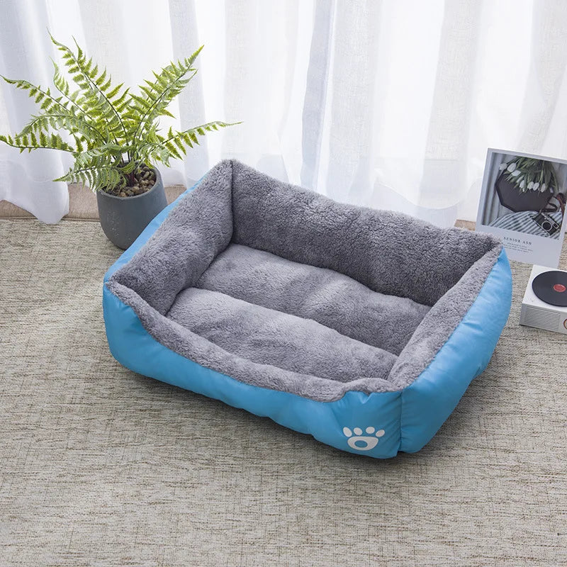 Color Square Winter Soft Warm House for Dog Bed 550g | Ships from US - Pet Beds - TrustyTrade LLC
