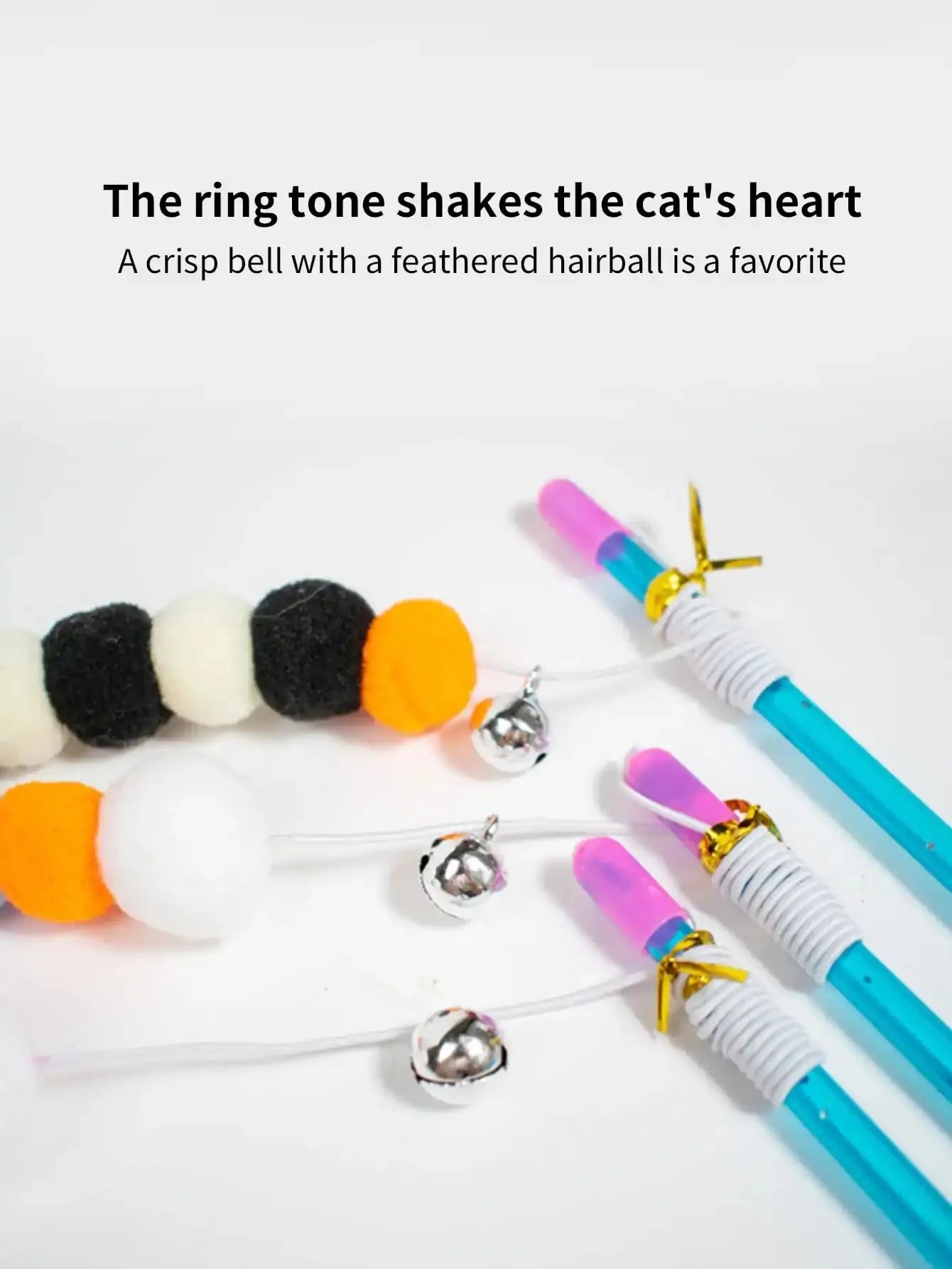 Elastic String Cat Teaser Wand with Faux Fur Bug - WTN Essentials