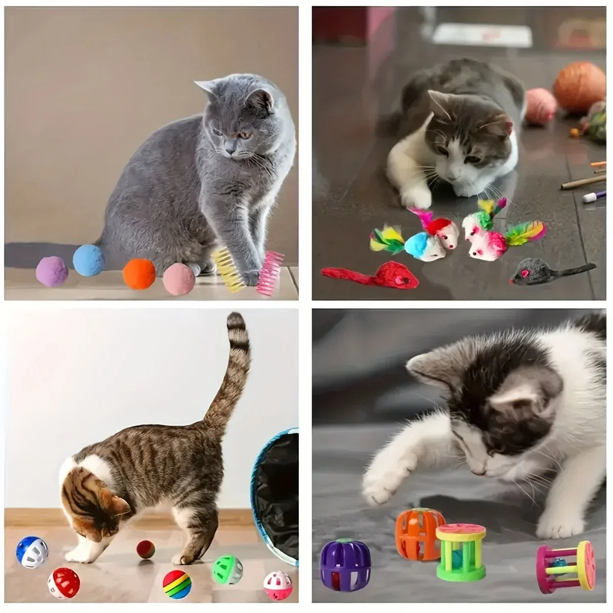 21pcs Cat Toys Tunnel Set Foldable Play Kit 🐱