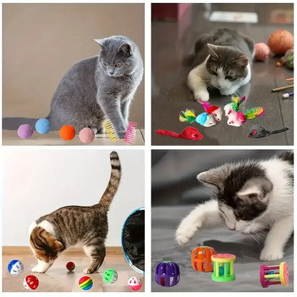 21pcs Cat Toys Tunnel Set Foldable Play Kit 🐱