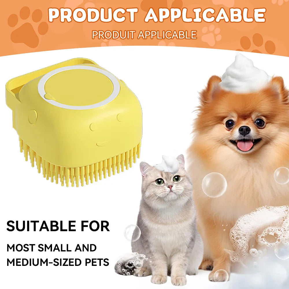 Pet Bathing Brush – Soft Silicone Massage Tool - WTN Essentials