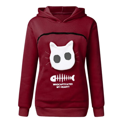 Pet Cuddle Pouch Hoodie - Carry Your Cat or Small Dog in Style