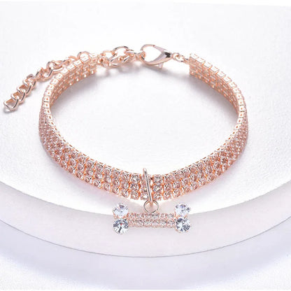 Crystal Rhinestone Pet Collar - Luxury Bling for Your Star