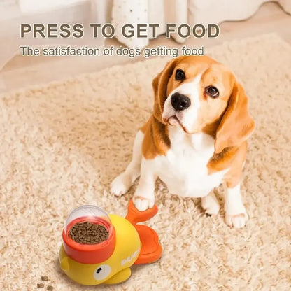 Interactive Duck Dog Treat Dispenser Toy for Active Puppies