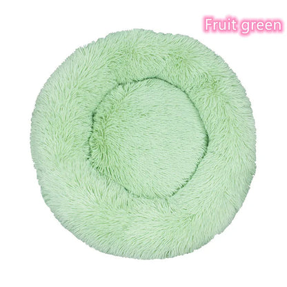 Super Soft Pet Cat Bed - Plush Donut Calm Bed Washable Sleeping Artifact